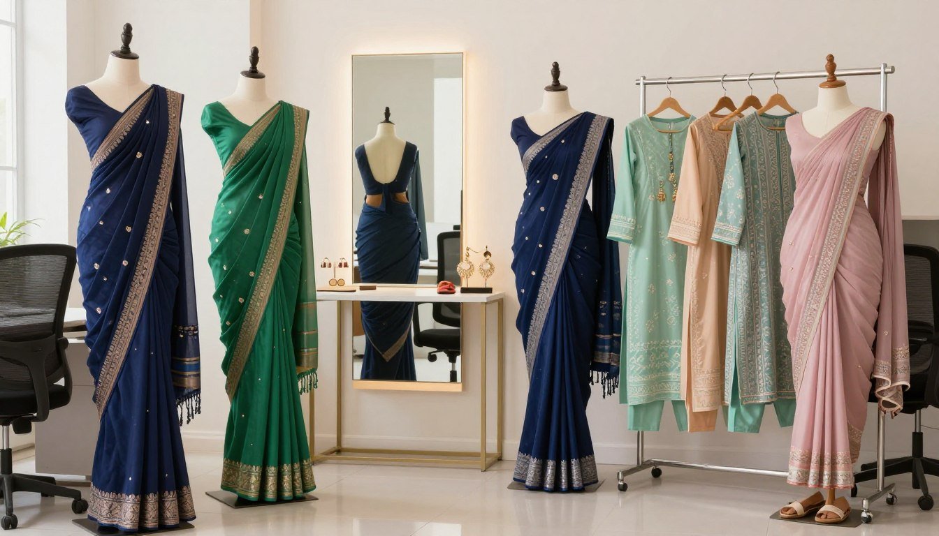 office wear sarees and salwar suits for women